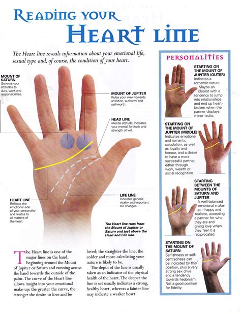 How do you read a heart line?