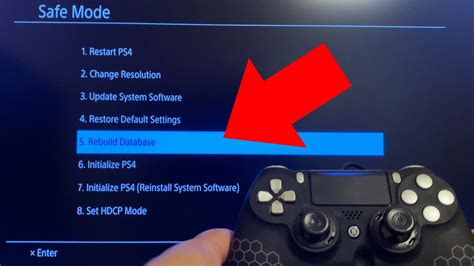 How do you rebuild database on PS4?