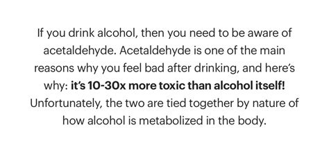 How do you reduce acetaldehyde after drinking?