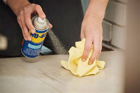 How do you remove WD-40 from marble?