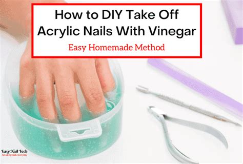 How do you remove acrylic nails with vinegar?