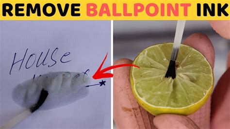 How do you remove ballpoint pen ink?