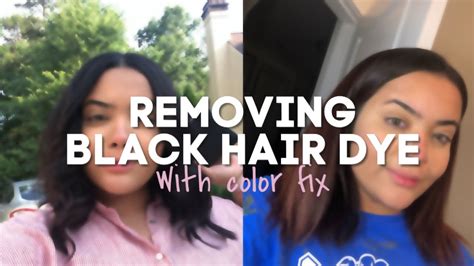 How do you remove black hair dye?