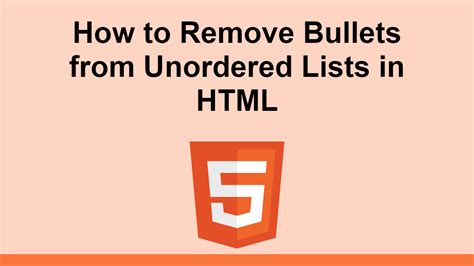 How do you remove bullets in HTML?