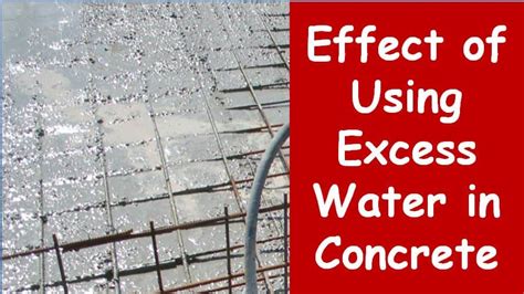 How do you remove excess water from concrete?