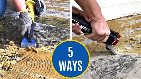 How do you remove hot glue from concrete?