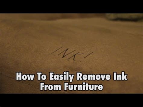 How do you remove ink from furniture?