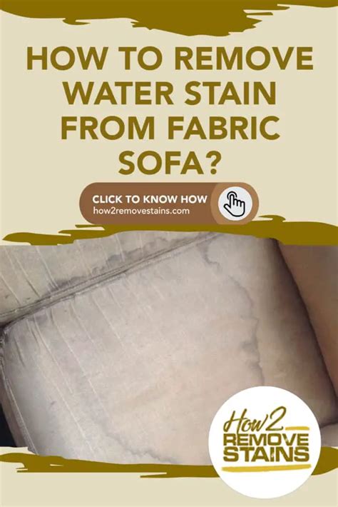 How do you remove old water stains from fabric?