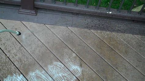 How do you remove water stains from composite decking?