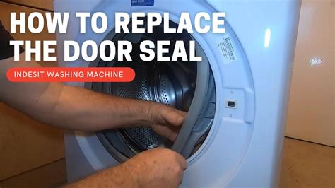 How do you replace a washing machine door seal spring?