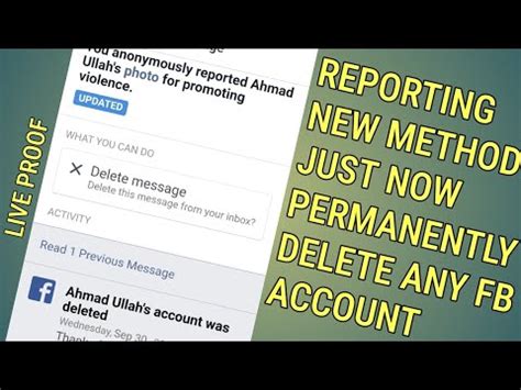 How do you report someone on Facebook and get them deleted?