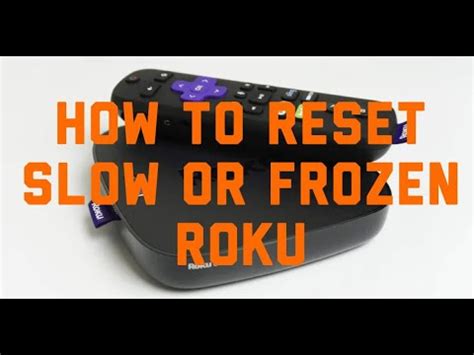 How do you reset a frozen Roku?