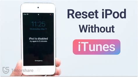 How do you reset a locked iPod touch without iTunes?