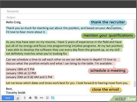 How do you respond back to a recruiter?