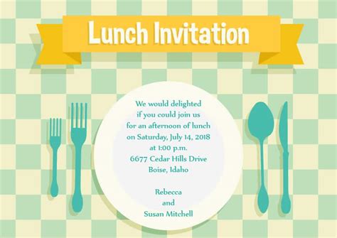 How do you respond to a lunch invitation?