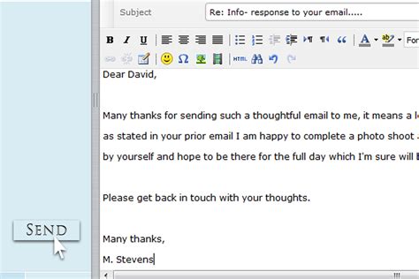 How do you respond to an email after a meeting?