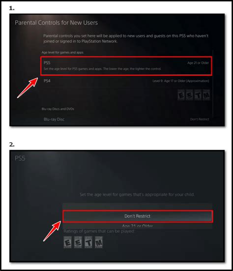 How do you restrict games on PS5?