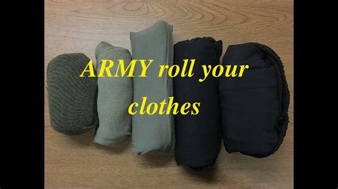 How do you roll clothes in the army?