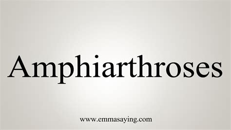 How do you say Amphiarthroses?