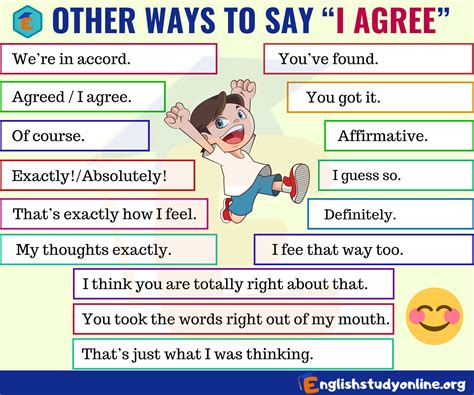 How do you say agree in formal English?