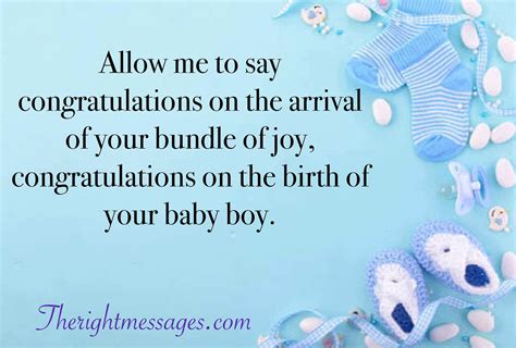 How do you say congratulations on a baby boy?