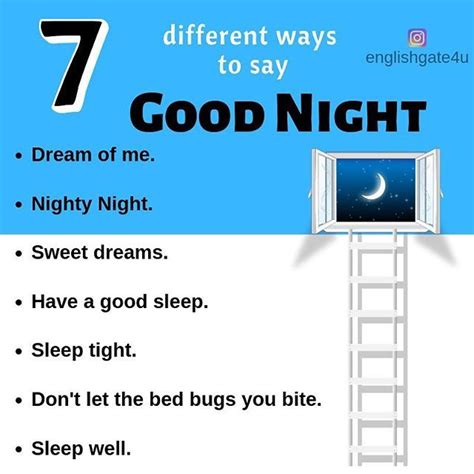 How do you say good night indirectly?