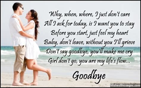 How do you say goodbye romantically?