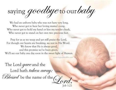 How do you say goodbye to a miscarried baby?