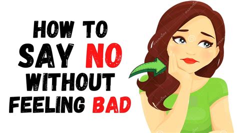 How do you say no without feeling bad?