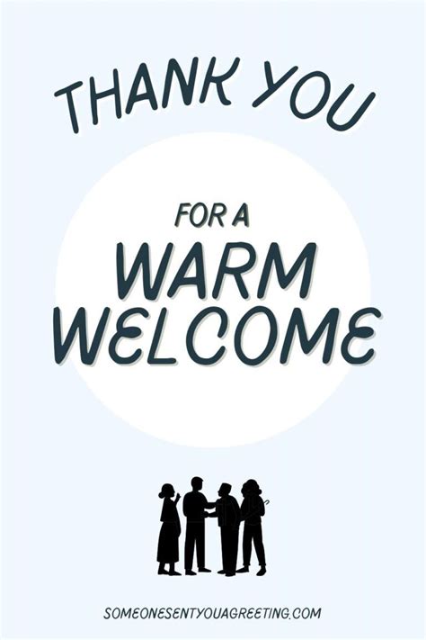How do you say thank you for the warm welcome?