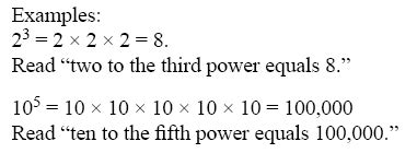 How do you say to the power of 4?