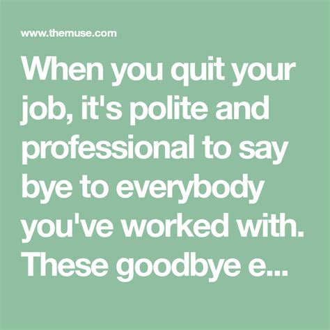 How do you say you quit politely?