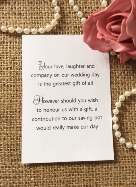 How do you say you want money for a wedding gift?