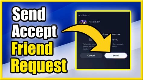 How do you send a friend request on ps5?