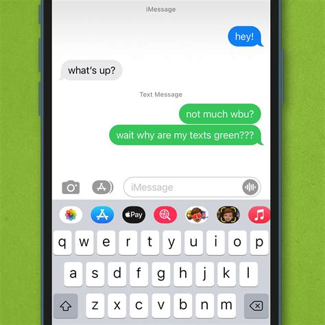 How do you send a green text message?