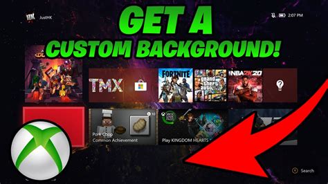 How do you set a custom background on Xbox One from your phone?