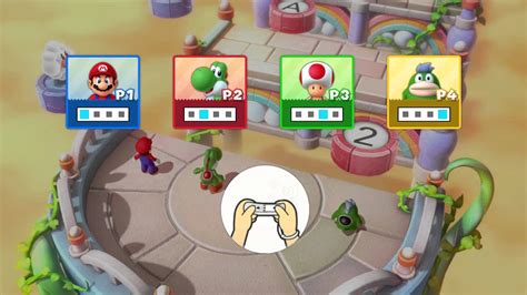 How do you set up 4 players on Mario Party?