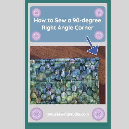 How do you sew a right angled corner?