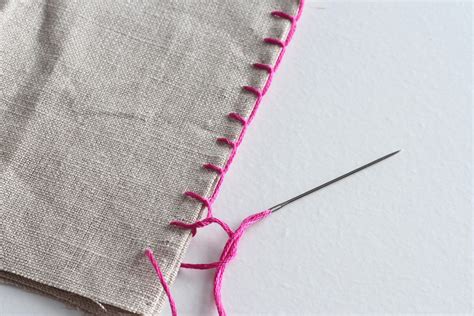 How do you sew a sharp edge?