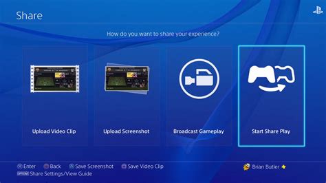 How do you share play games on PS4?