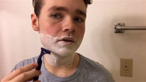 How do you shave a 14 year old boy?