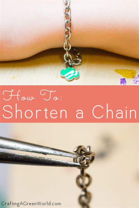 How do you shorten a chain bracelet without cutting it?