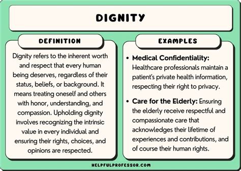 How do you show dignity to someone?