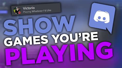 How do you show what game you're playing on Discord?