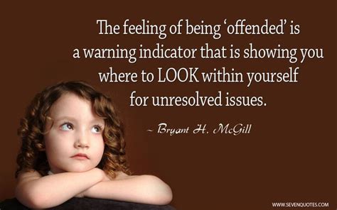 How do you show you are offended?