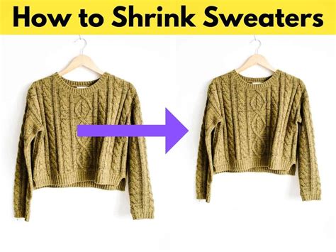 How do you shrink a cotton sweater without a dryer?