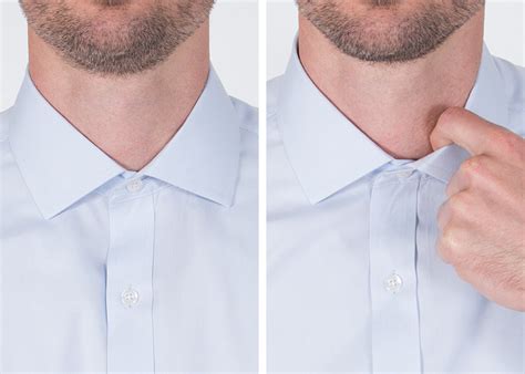 How do you shrink a dress shirt collar?