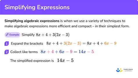How do you simplify 3 algebraic expressions?