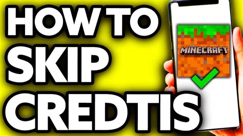 How do you skip credits in Minecraft?