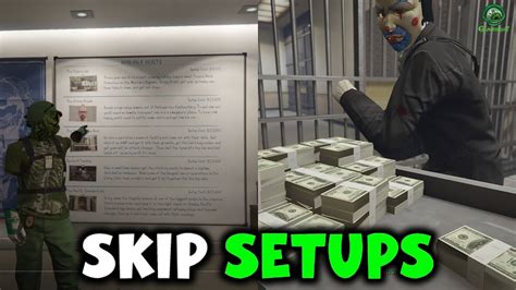 How do you skip setups in GTA?